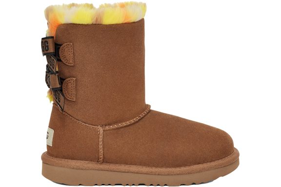 UGG Bailey Bow Plaid Punk Boot Chestnut (Kids)