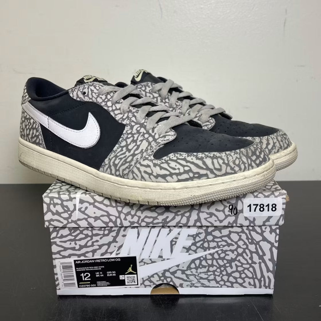 Used - Air Jordan 1 Retro Low OG Black Cement - US M 12 - detail 1